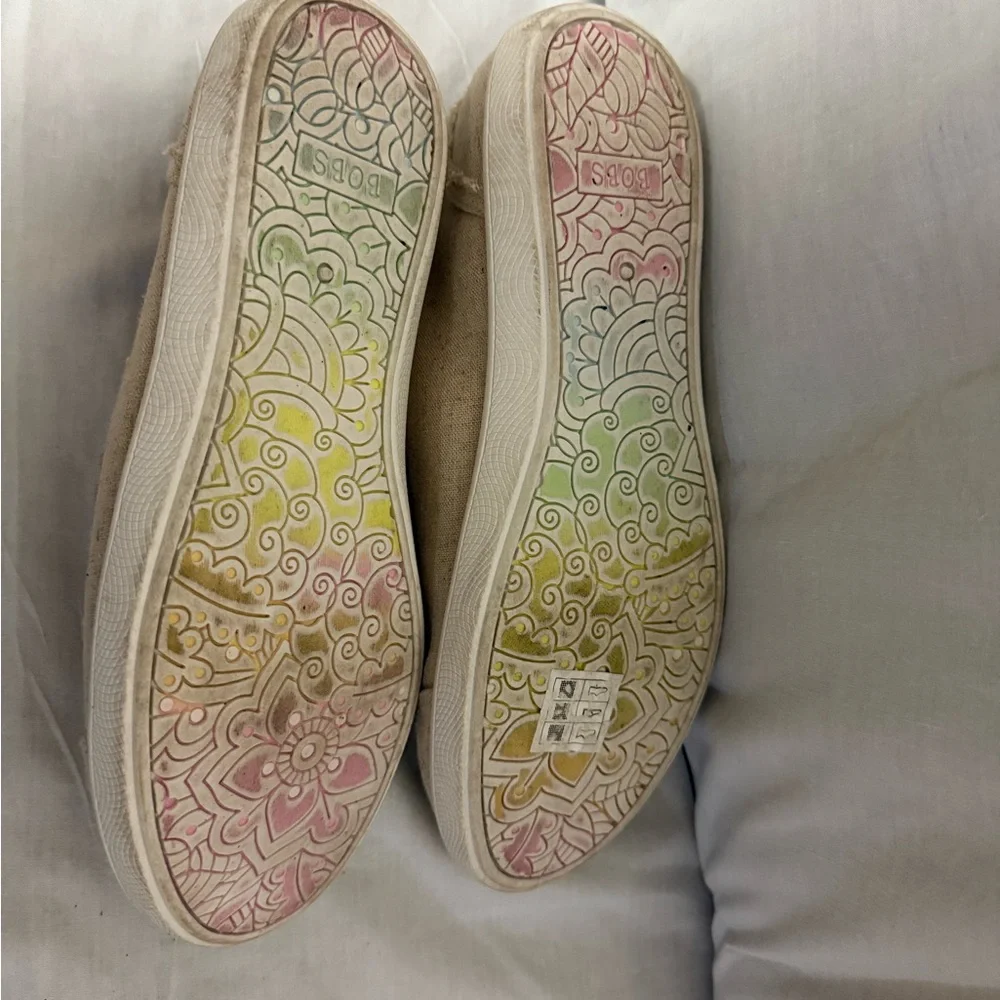Skechers BOBS Beige Casual Shoes - Picture 10 of 12